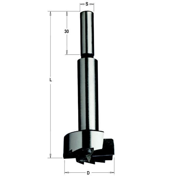 Фото 35x90 Z=2+2 S=10x30 RH сверло Форстнера в интернет-магазине ToolHaus.ru